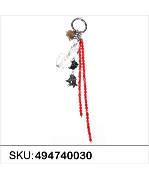 Happy Chicks Crystal & Beads Bag Charm.