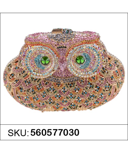 Crystal-Embellished Owl Evening Clutch Crystal-Embellished Owl Evening Clutch