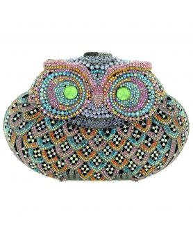 Crystal-Embellished Owl E, White