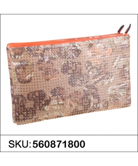 Shimmering Skull Studded Double Compartment Bag