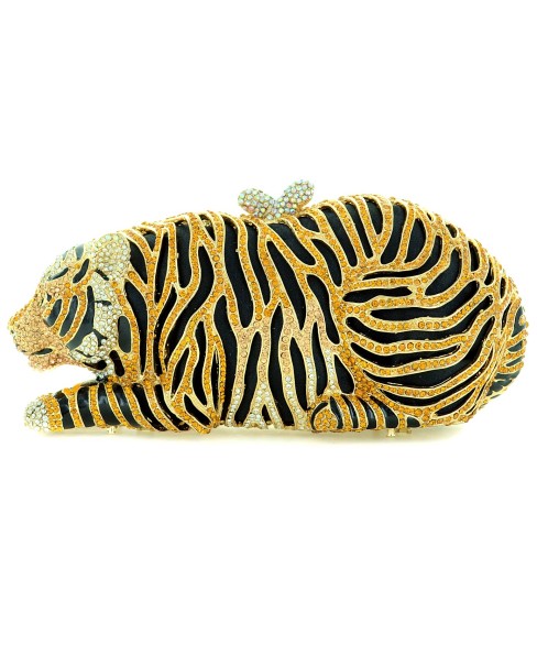 Crystal-Embellished Tiger Evening Clutch (Small) Crystal-Embellished Tiger Evening Clutch (Small)