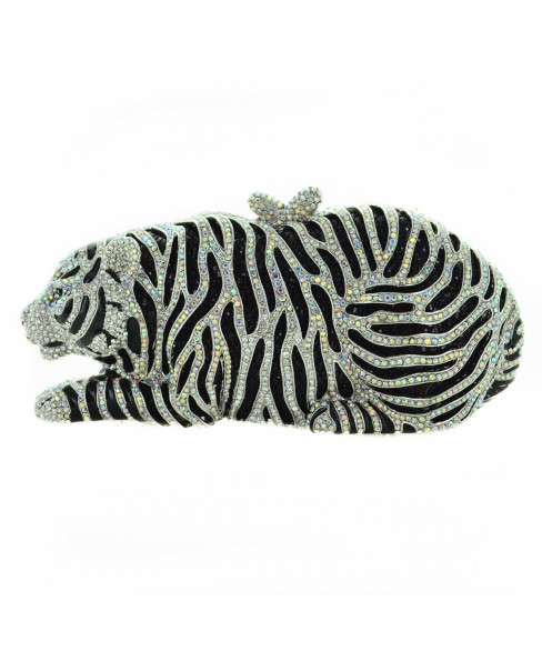 Crystal-Embellished Tiger Evening Clutch (Small) Crystal-Embellished Tiger Evening Clutch (Small)
