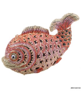 Crystal-Embellished Fish, Red