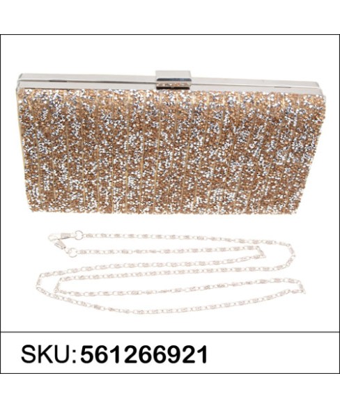 Shimmering Metallic Crystal Clutch Shimmering Metallic Crystal Clutch