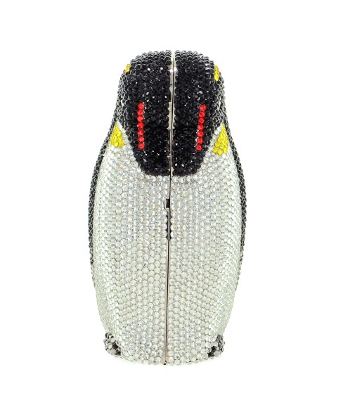 Crystal-Embellished Penguin Evening Clutch