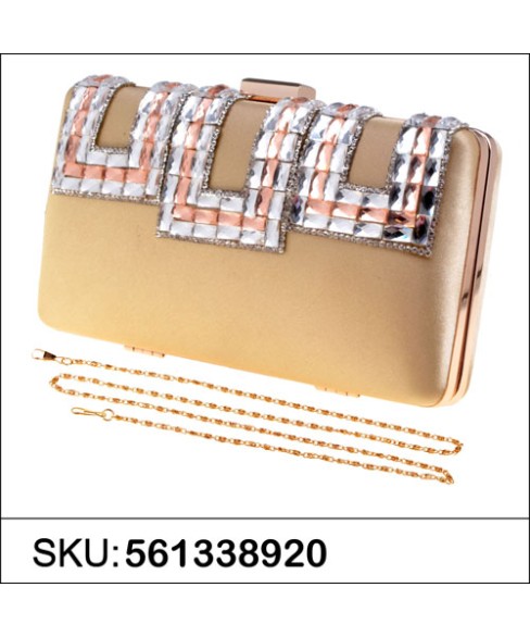 Crystals Satin Clutch Crystals Satin Clutch