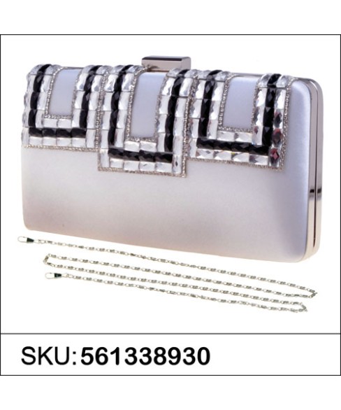 Crystals Satin Clutch Crystals Satin Clutch