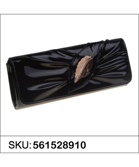 Elegant LiquidShine Vegan Patent Leather Clutch Elegant LiquidShine Vegan Patent Leather Clutch