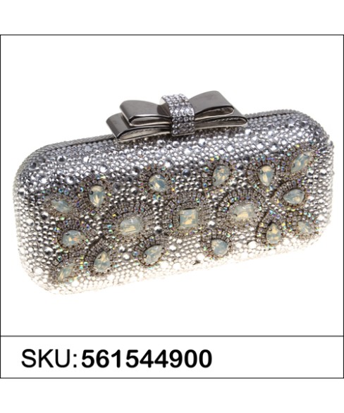 Crystal-Embellished Evening Clutch