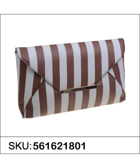 Faux Leather Stripe Clutch Faux Leather Stripe Clutch