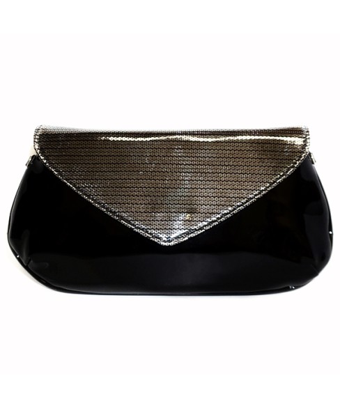 Metallic Faux Patent Leather Clutch Metallic Faux Patent Leather Clutch