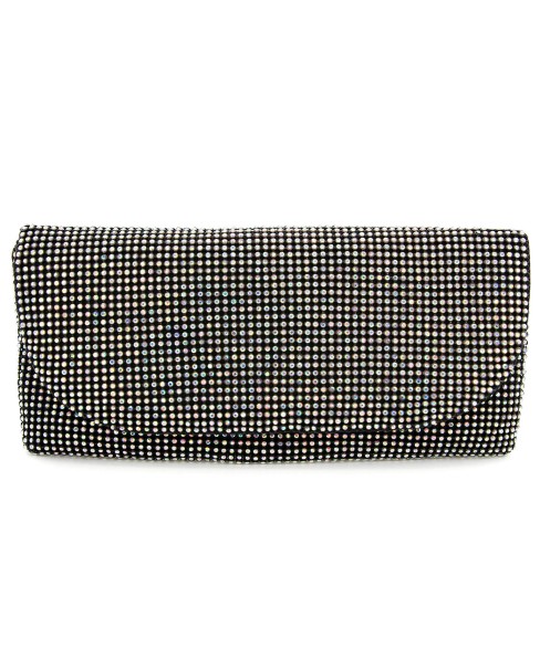 Crystal Mesh Clutch, Whit, White Crystal Mesh Clutch, Whit, White