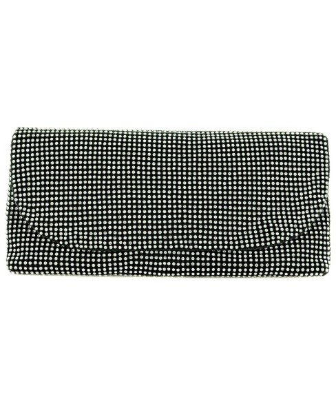 Crystal Mesh Clutch, Whit, White Crystal Mesh Clutch, Whit, White