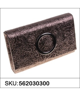 Dazzling Metallic Faux Leather Clutch