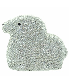 Crystal-Embellished Sheep Evening Clutch