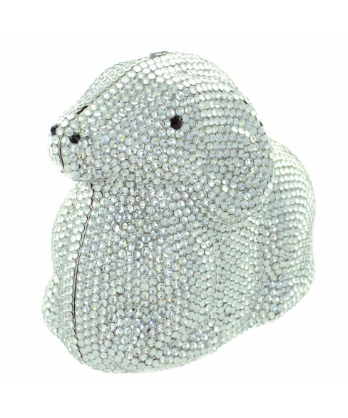 Crystal-Embellished Sheep Evening Clutch