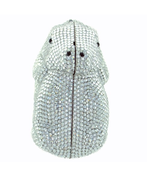 Crystal-Embellished Sheep Evening Clutch