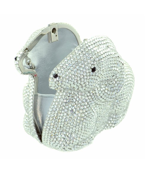 Crystal-Embellished Sheep Evening Clutch