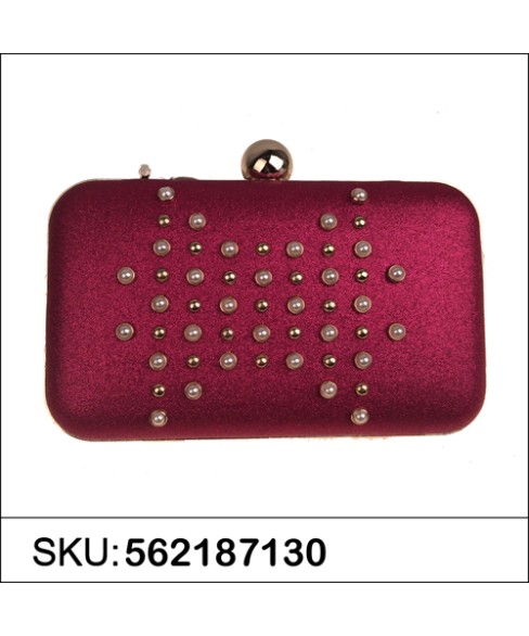 Faux Pearls & Studs Box Clutch Faux Pearls & Studs Box Clutch