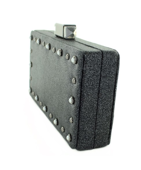 Faux Pearls & Studs Box Clutch