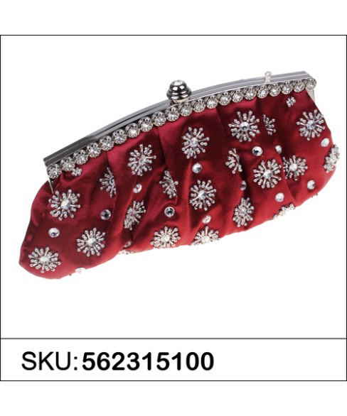 Crystal & Beaded Satin Minaudière Crystal & Beaded Satin Minaudière