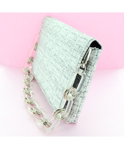 Glitter Metallic Envelope Clutch Bag