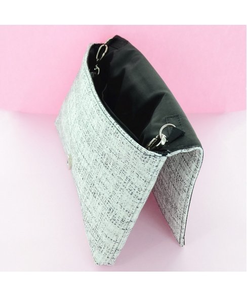Glitter Metallic Envelope Clutch Bag