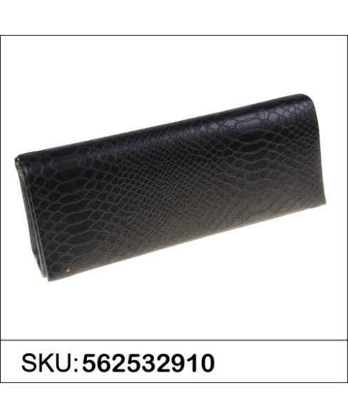 Croc Embossed Faux Leather Clutch Croc Embossed Faux Leather Clutch