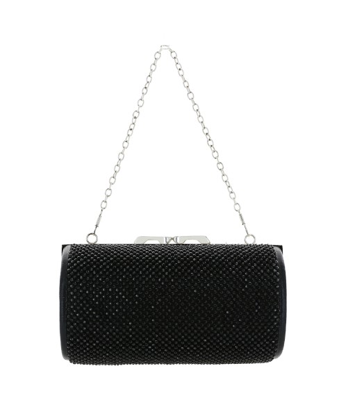 Women Rhinestone Crystal Mesh Cylinder Clutch Bag Women Rhinestone Crystal Mesh Cylinder Clutch Bag