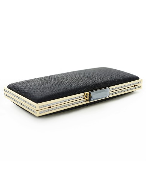 Glitter Rhinestone Frame Evening Clutch Bag