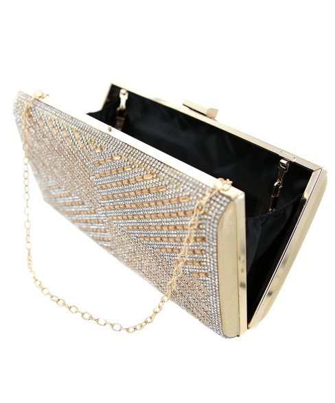 Crystal-Embellished Evening Clutch