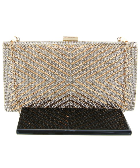 Crystal-Embellished Evening Clutch