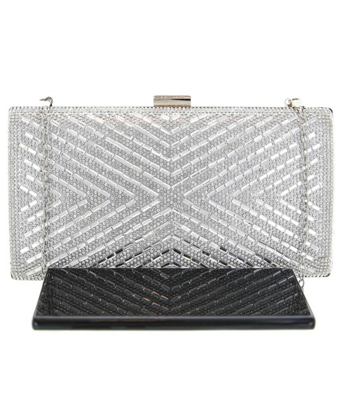 Crystal-Embellished Evening Clutch