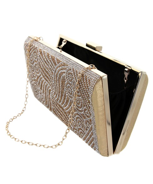 Crystal-Embellished Evening Clutch