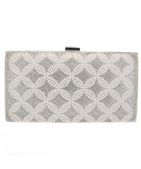 Crystal & Pearl Embellished Clutch