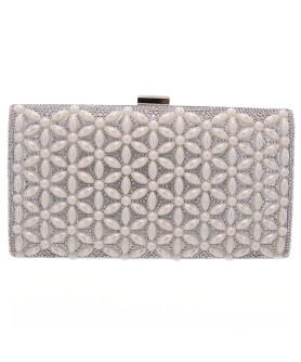 Crystal & Pearl Embellished Clutch