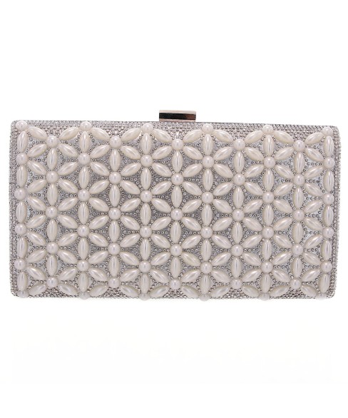 Crystal & Pearl Embellished Clutch