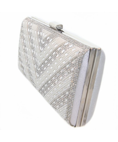 Crystal & Pearl Embellished Clutch