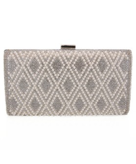 Crystal & Pearl Embellished Clutch