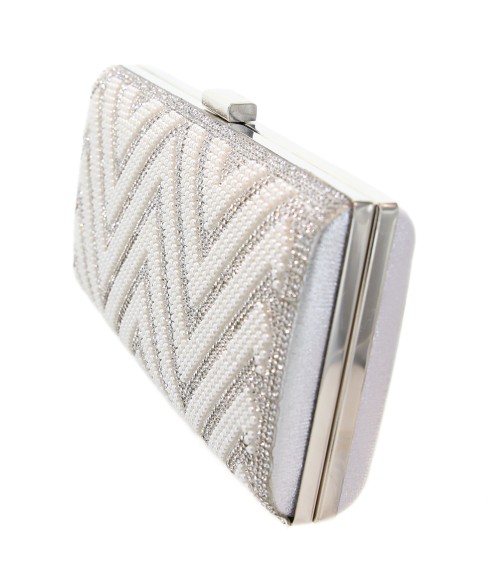 Crystal & Pearl Embellished Clutch