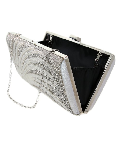 Crystal & Pearl Embellished Clutch