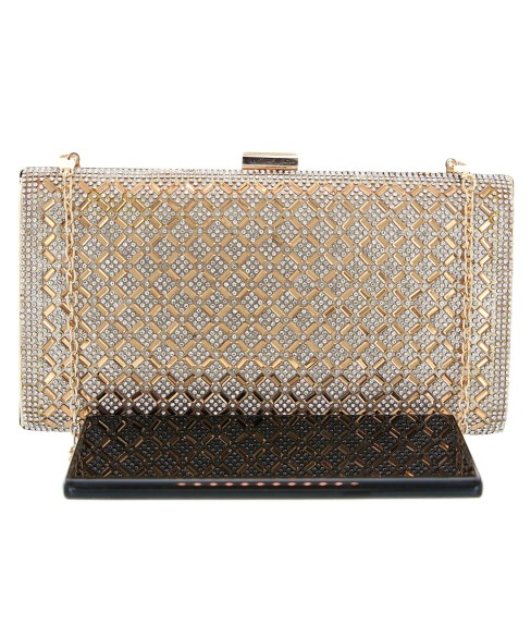 Crystal-Embellished Evening Clutch