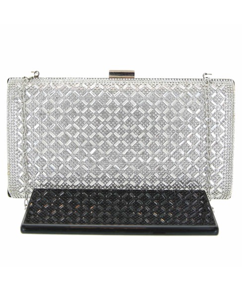 Crystal-Embellished Evening Clutch