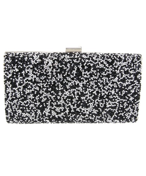 Glitter Crystal-Embellished Beaded Clutch Glitter Crystal-Embellished Beaded Clutch