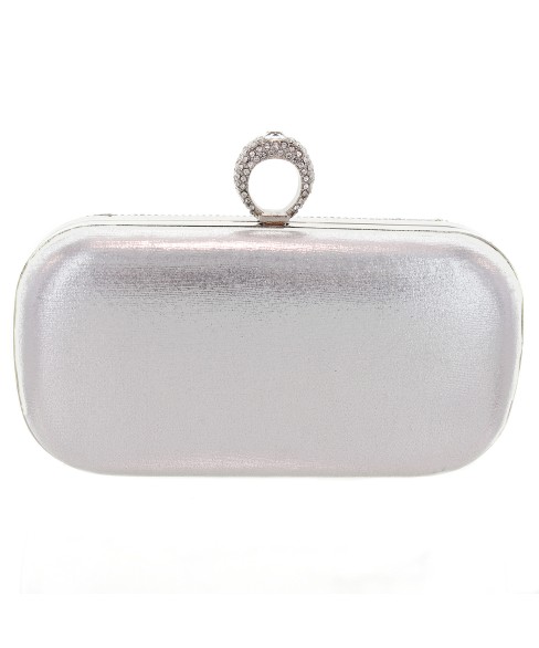 Ring Top Crystal-Embellished Clutch