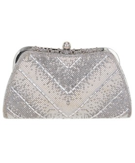Crystal & Pearl Embellished Clutch