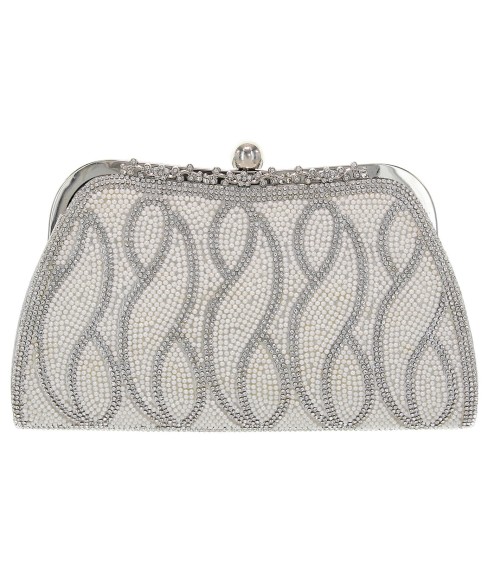 Crystal & Pearl Embellished Clutch