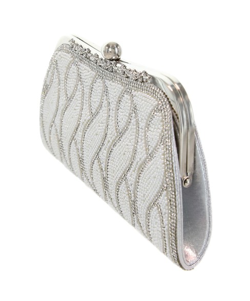 Crystal & Pearl Embellished Clutch