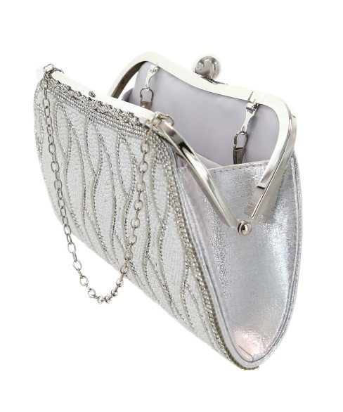 Crystal & Pearl Embellished Clutch