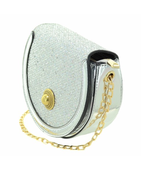 Glitter Saddle-shaped Crossbody Bag